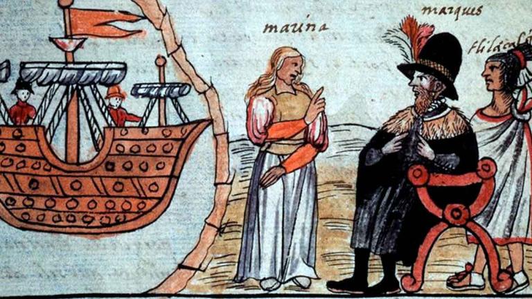 Pintura de los lazos comerciales y culturales hechos por Nueva España y las naciones asíaticas