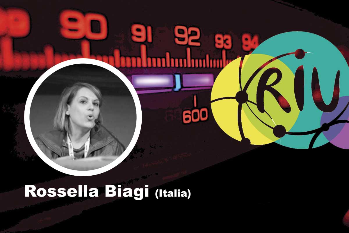 Rossella Biagi en el conversatorio "Procedimientos de trabajo en el contexto de la Infodemia"